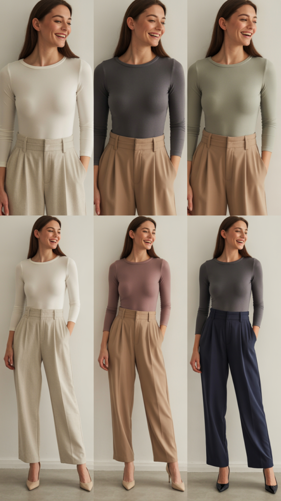  Bodysuit with Paper Bag Waist Pants