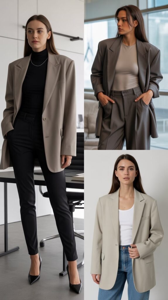  Oversized Blazer with Fitted Pieces