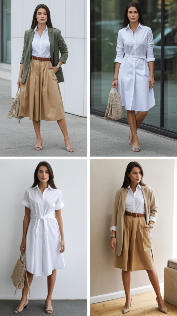 Cotton Poplin Shirt Dress