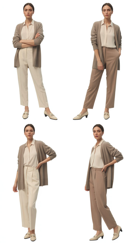 Cardigan Set with Dress Pants