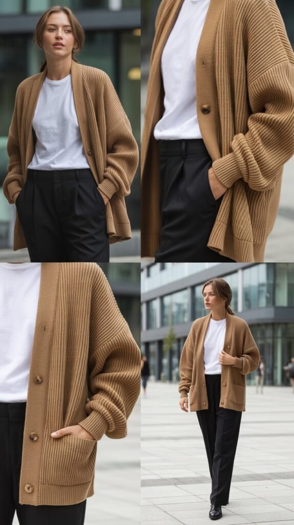  Cardigan as Outerwear Look