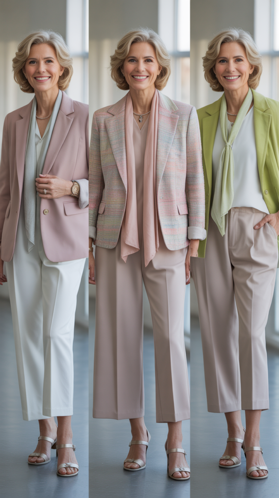 Textured Jacket Over Tonal Outfit