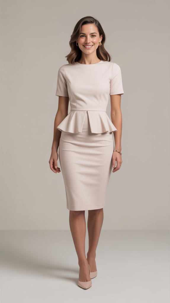  Pencil Skirt with Peplum Top