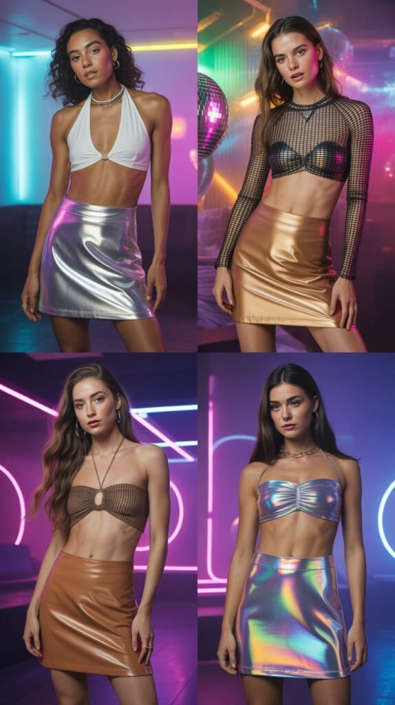 Metallic Mini Skirt Magic