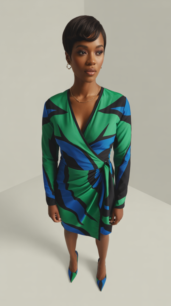 Wrap Dress in Bold Colors