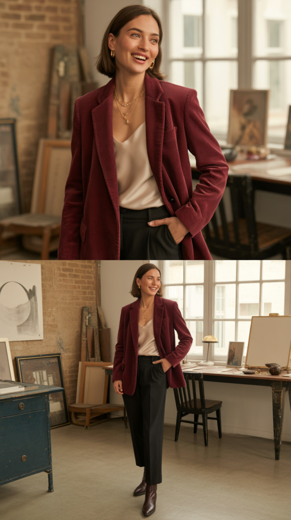 The Corduroy Blazer with Modern Pieces