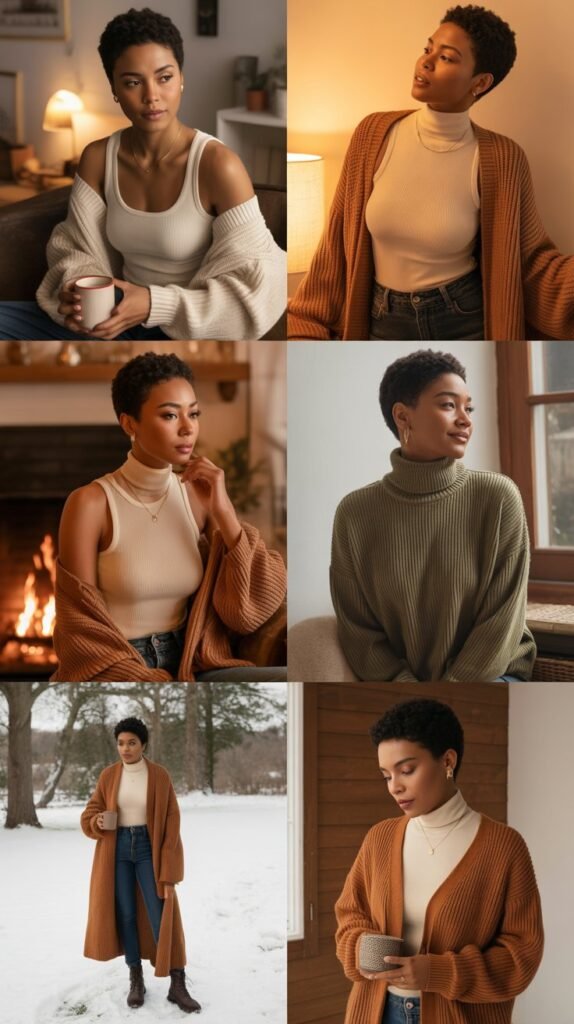 The Layered Knitwear Look