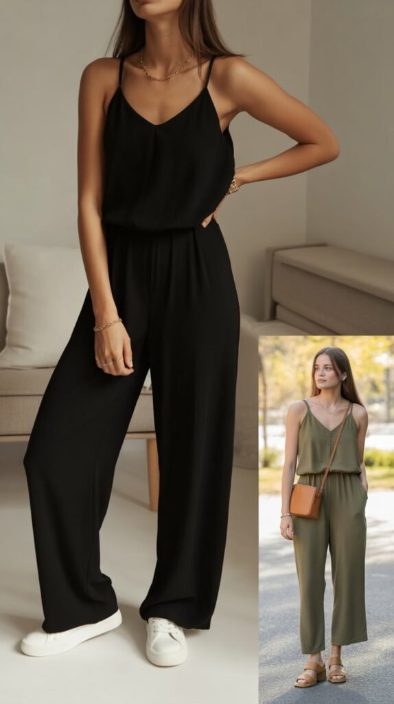 Jumpsuit with Minimal Accessories