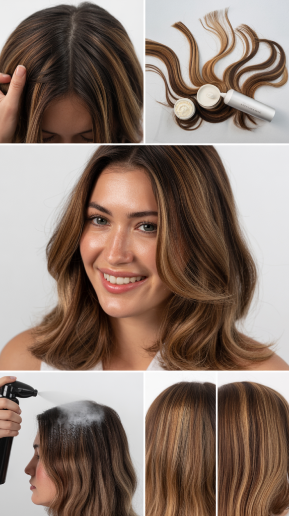 Maintenance Tips for Highlighted Brunette Hair