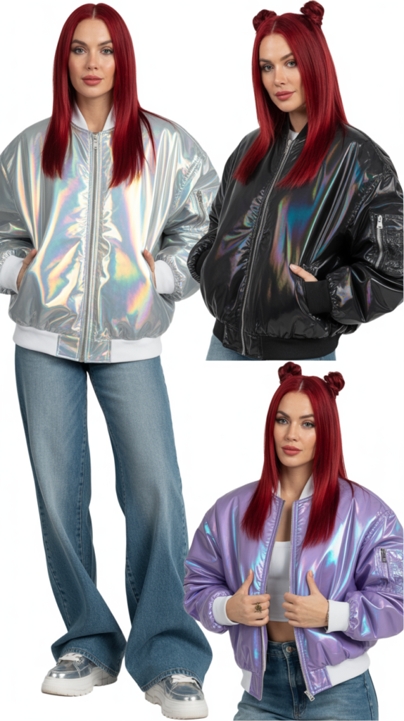 Glossy Bomber Jacket