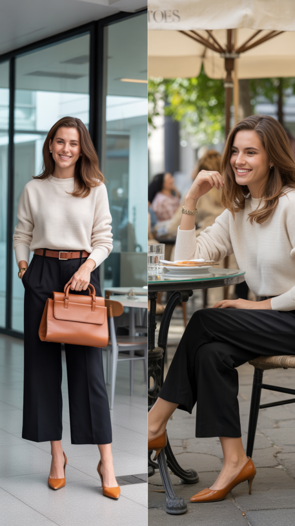 Culottes with Lightweight Sweater