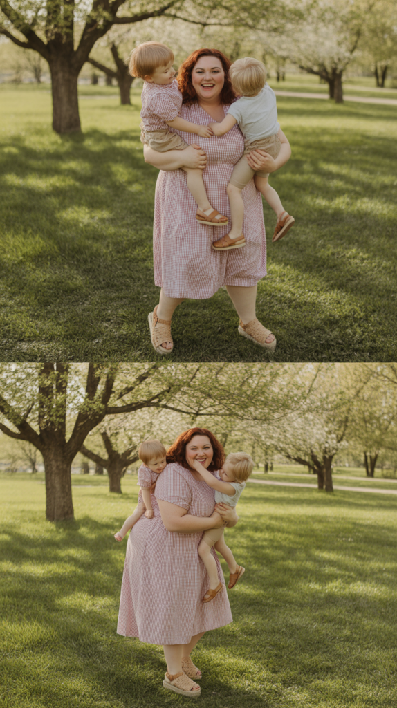 Gingham Dress with Espadrilles