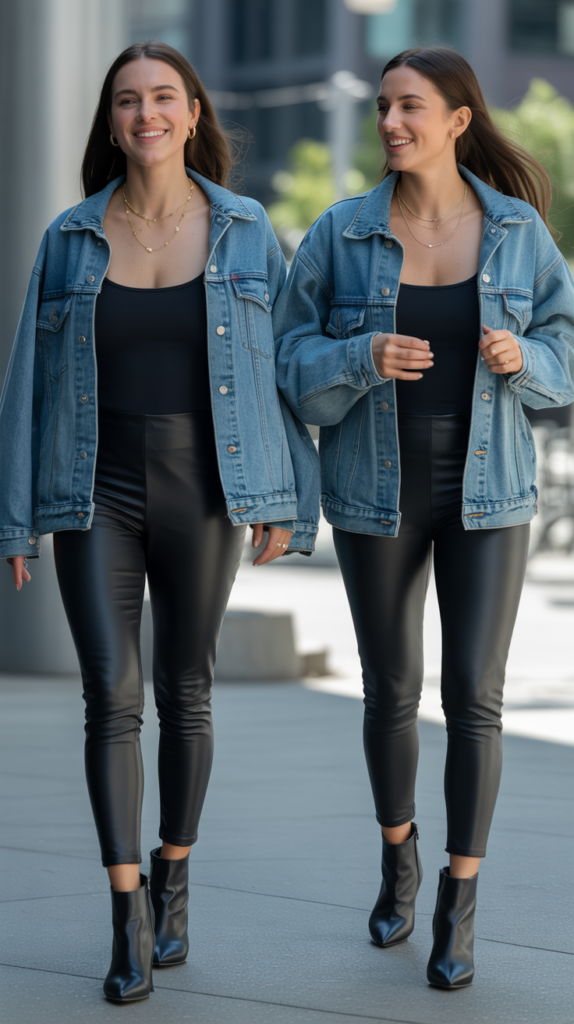 The Oversized Denim Jacket with Fitted Everything