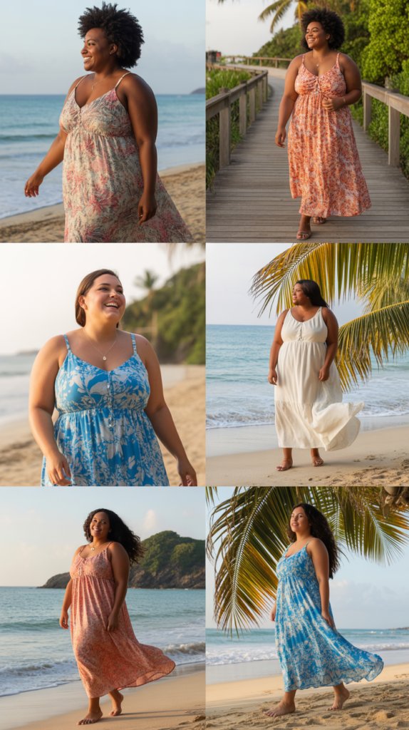 Flowy Maxi Dress with Adjustable Straps