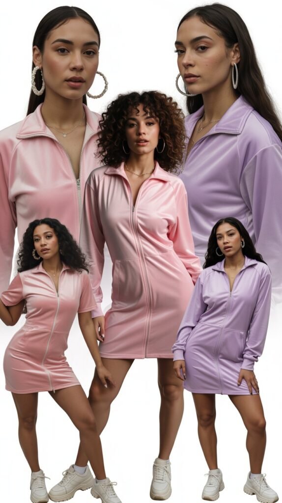 Velour Tracksuit Dress