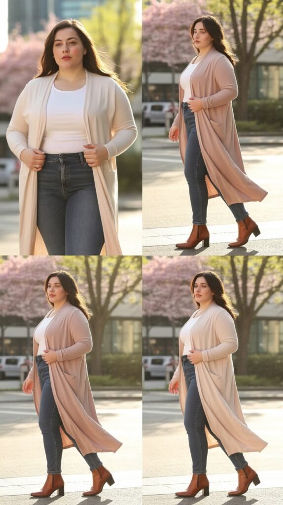 Longline Cardigan with Jeans