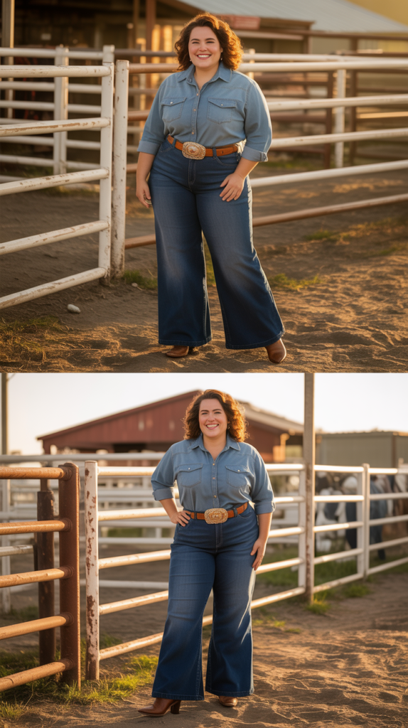 High-Waisted Wide Leg Jeans Power