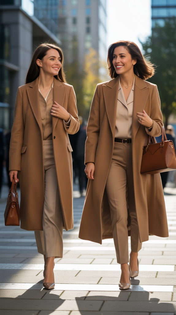 Camel Coat Over Any Outfit