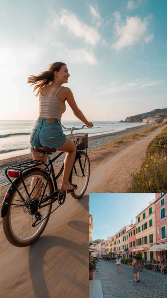 Denim Shorts with Tank Top