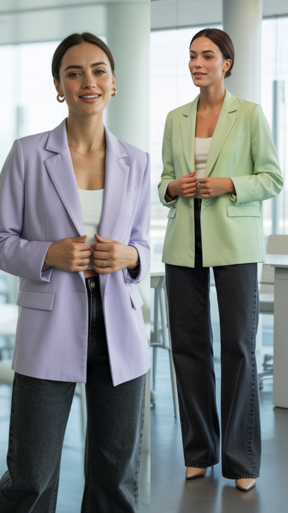  Pastel Blazer with Denim