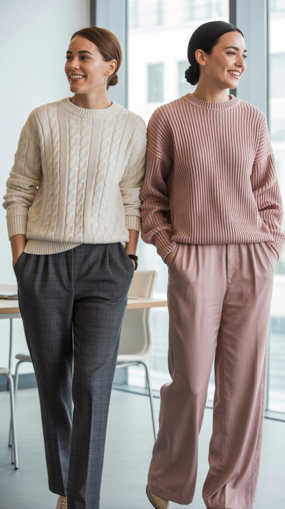 Coordinated Set with Different Textures