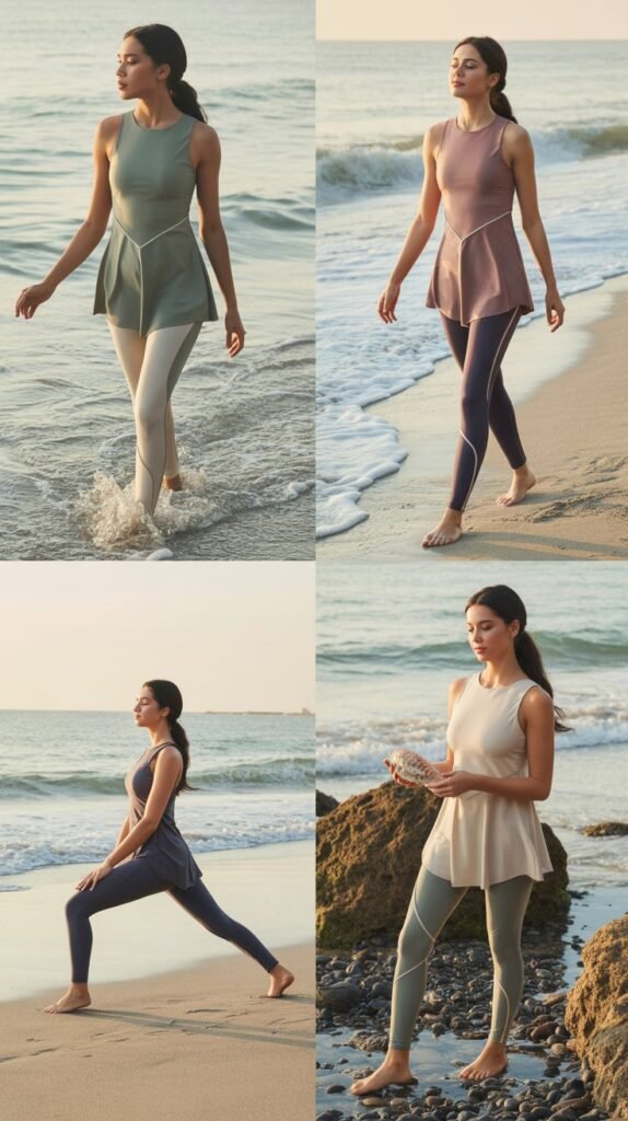 Tunic Swimsuit with Leggings