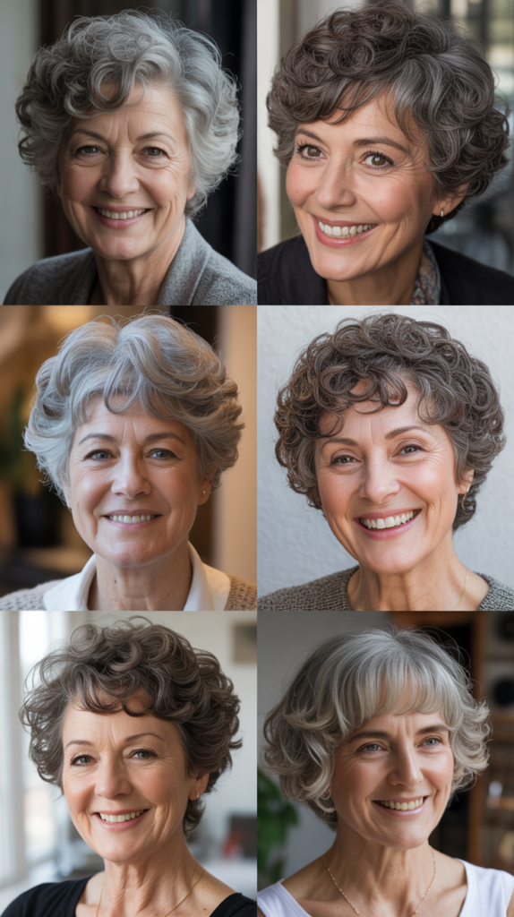 Curly Pixie with Volume