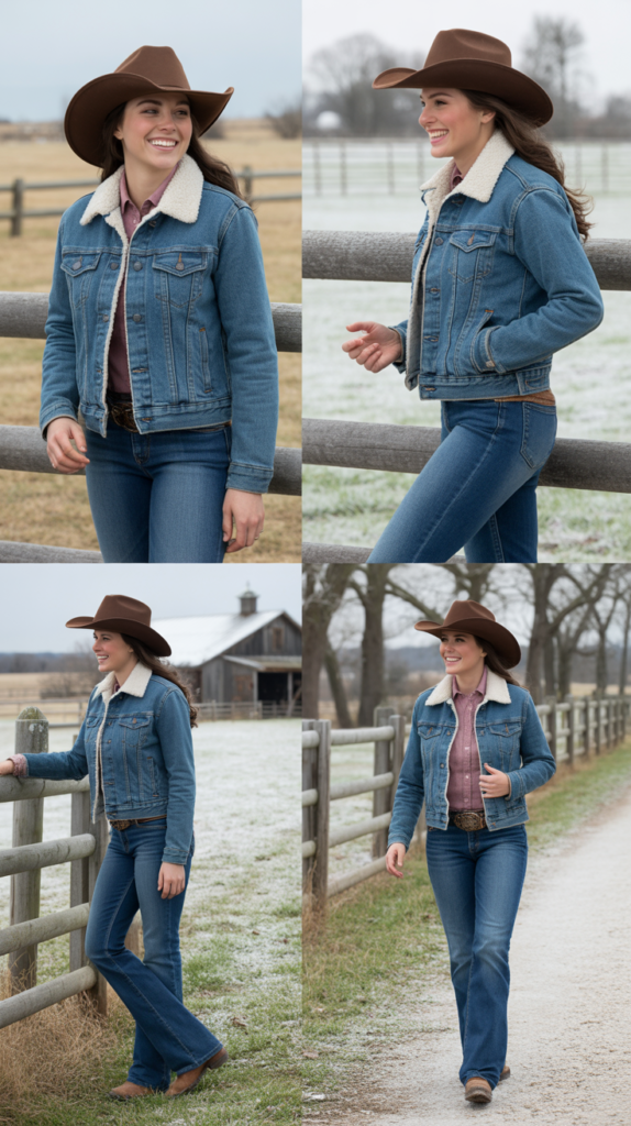 Classic Denim & Sherpa Jacket Combo