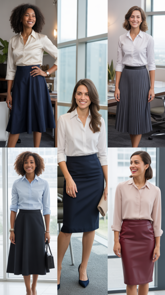 The Midi Skirt with Blouse Elegance