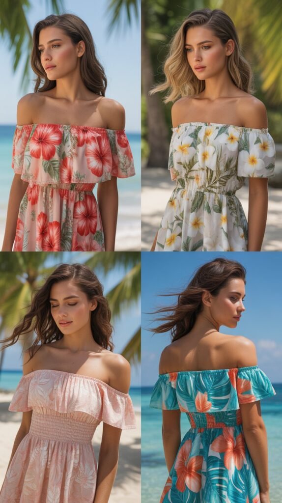 Off-Shoulder Floral Sundress