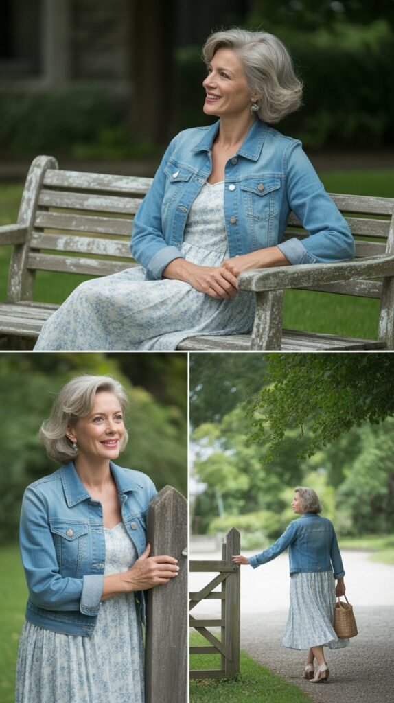 Denim Jacket with Sundress