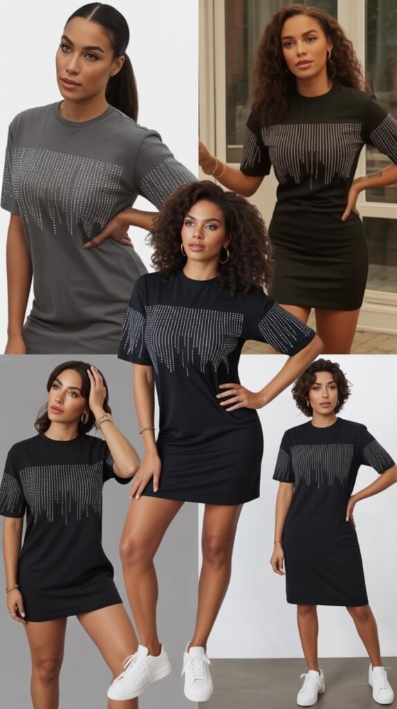 Crochet or Mesh Overlay Dress