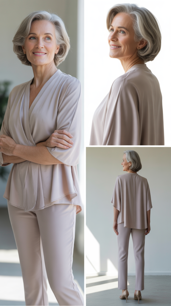 Wrap Top with Pull-On Pants