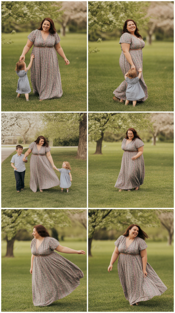 Printed Maxi Dress with Waist Definition