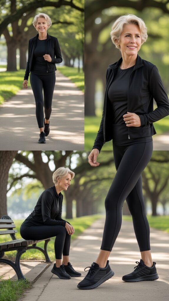 Monochrome Athleisure Ensemble