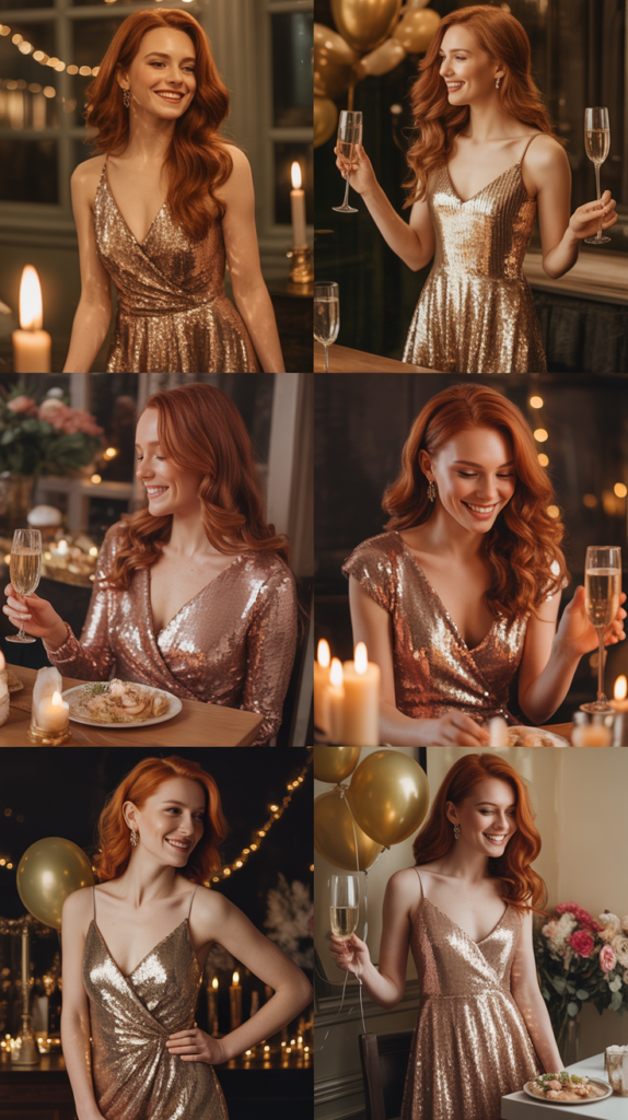 Champagne Gold Sequin Dress