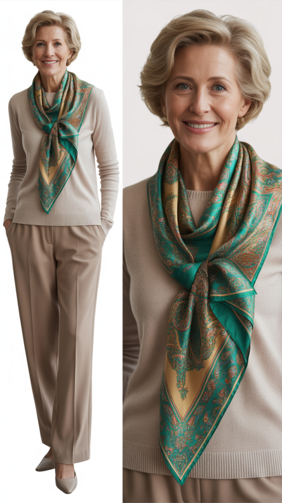  Colorful Scarf as a Statement Piece