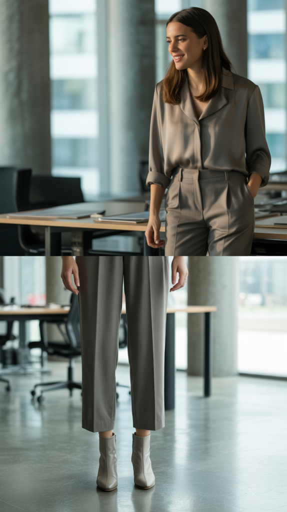 Cropped Pants with Ankle Boots