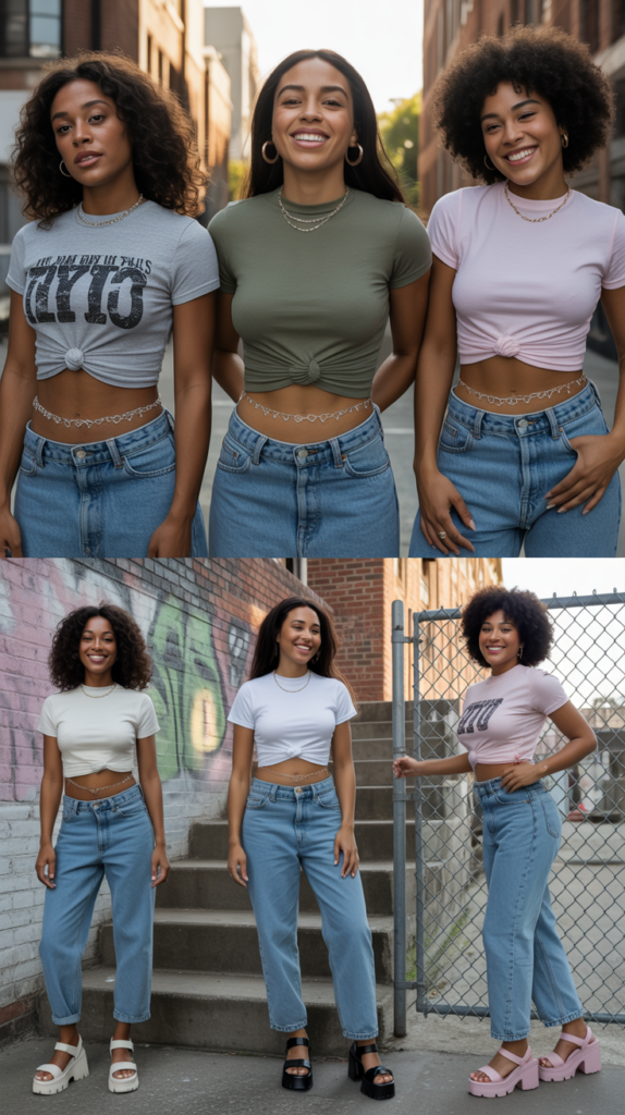 Baby Tees with Low-Rise Jeans