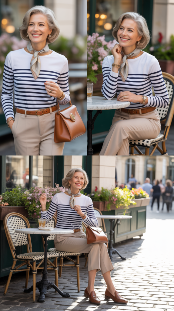 Breton Stripe Shirt with Ankle Pants