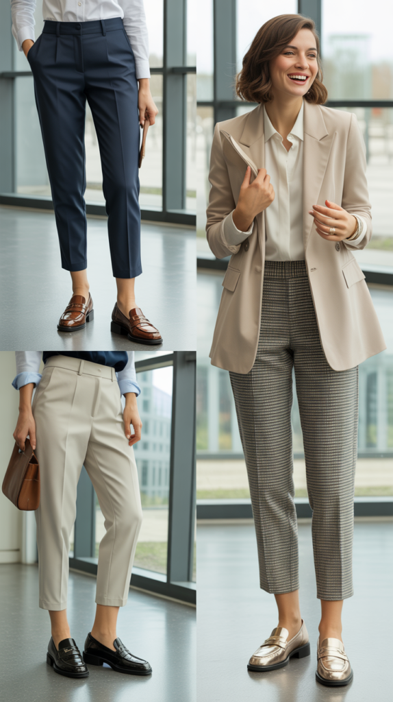 Cropped Pants with Loafers