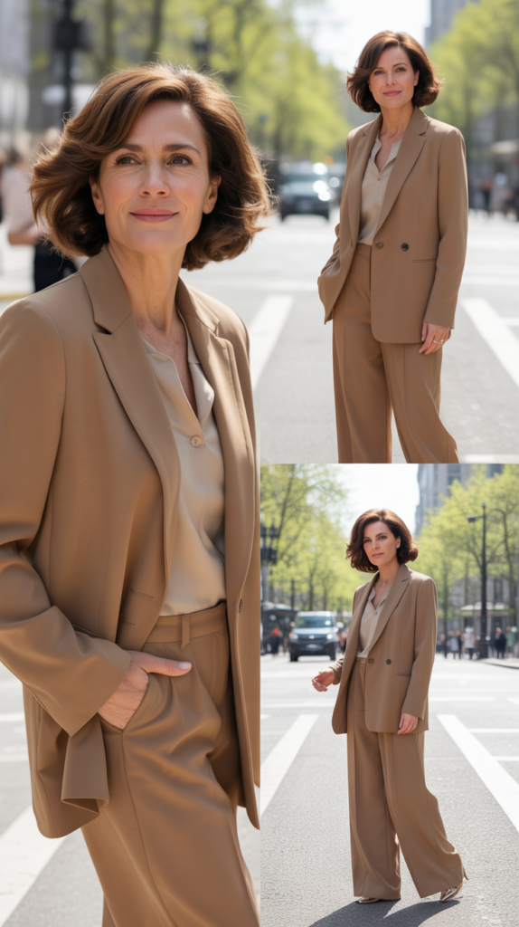 Monochrome Elegance in Camel Tones