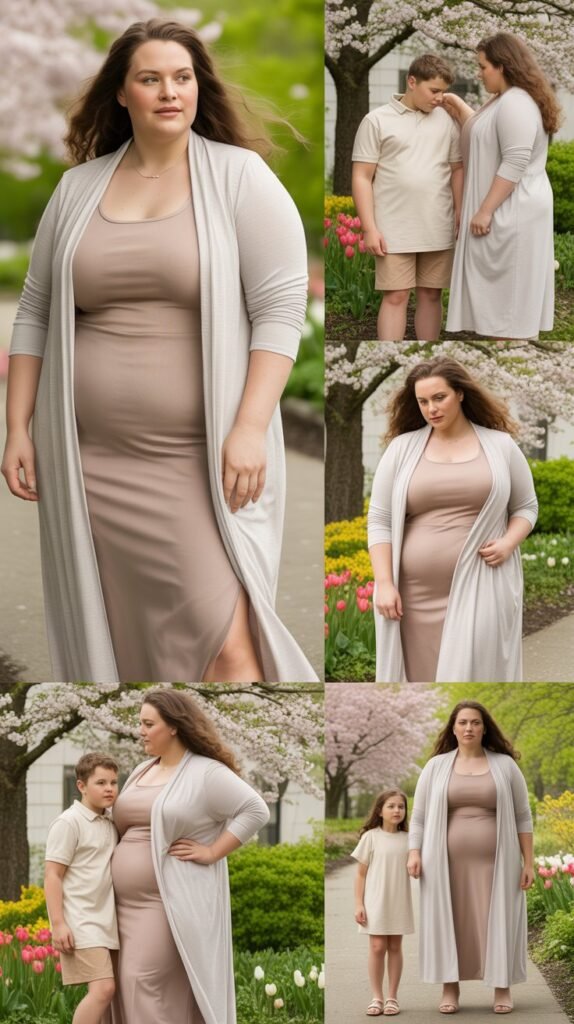 Maxi Cardigans Over Fitted Tank Dresses