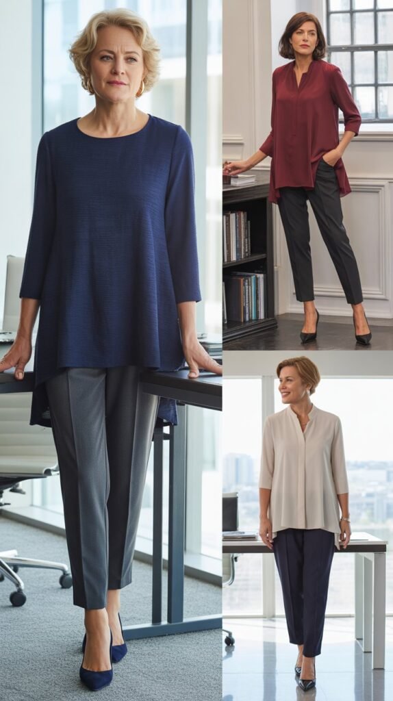 Tunic Top with Slim Ankle Pants