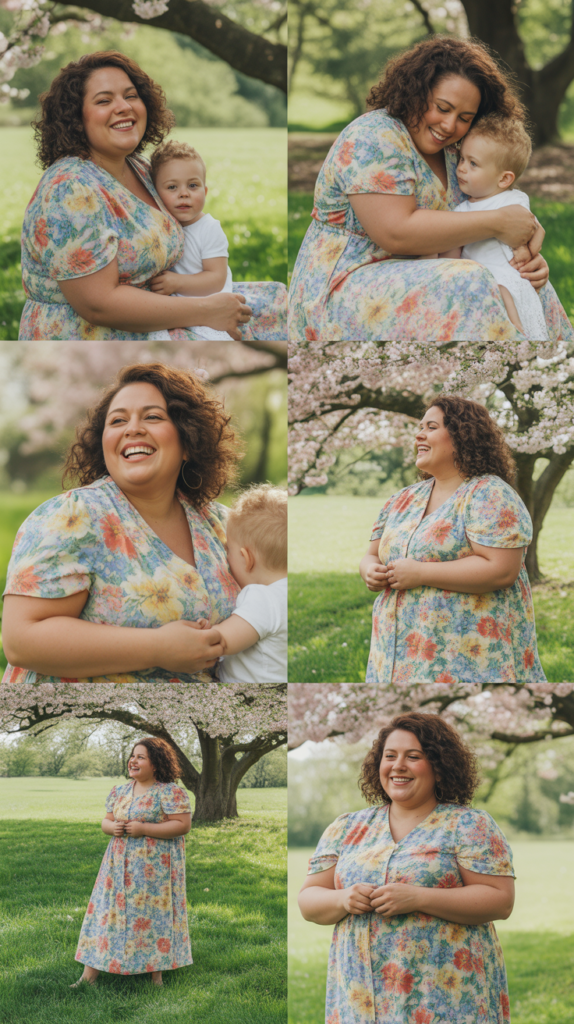 Coordinated Matching Set in Spring Print