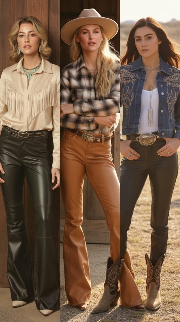 Leather Pants With Western Top