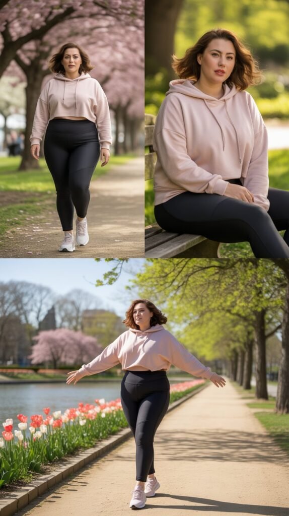  High-Waisted Leggings with Oversized Hoodie