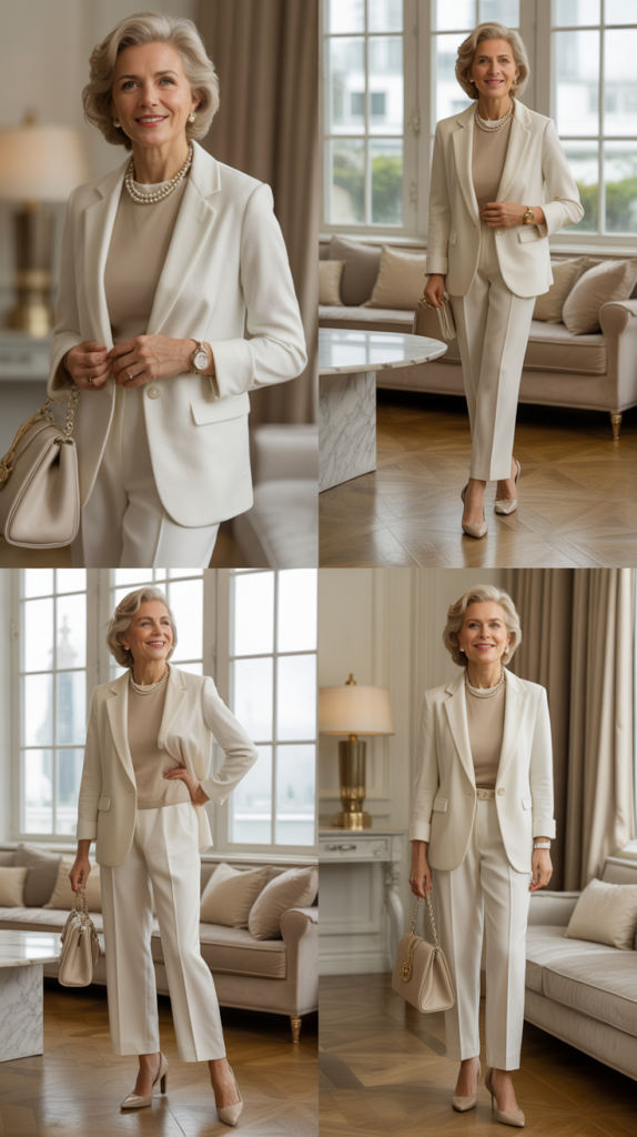 Monochrome Cream Ensemble