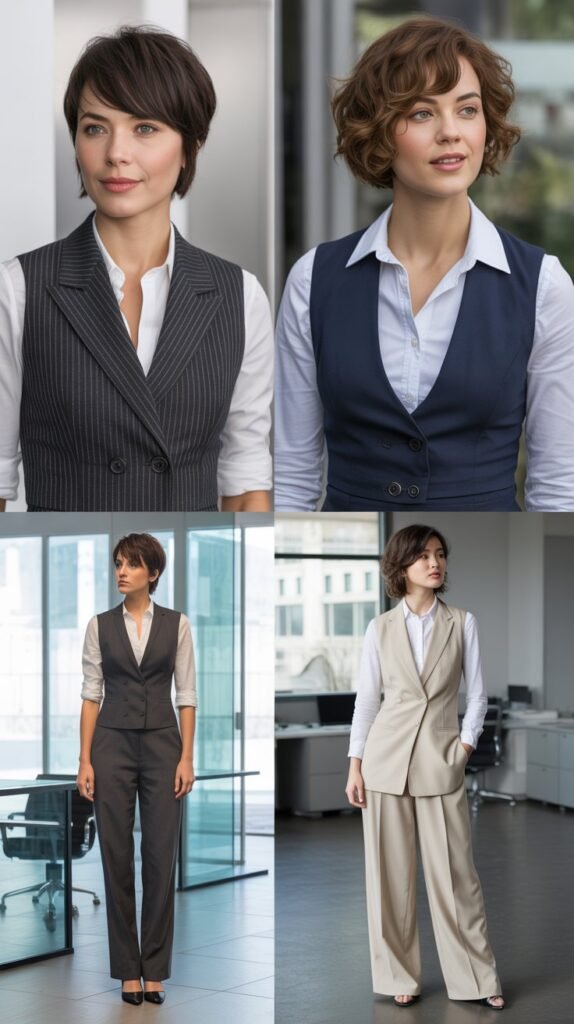 Tailored Vests Over Button-Down Shirts