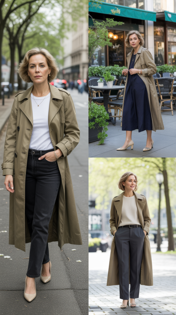  Lightweight Trench Coat Over Everything